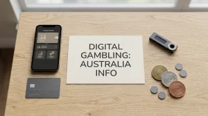 Bank card, digital wallet, phone and abstract cryptocurrency tokens arranged on a desk